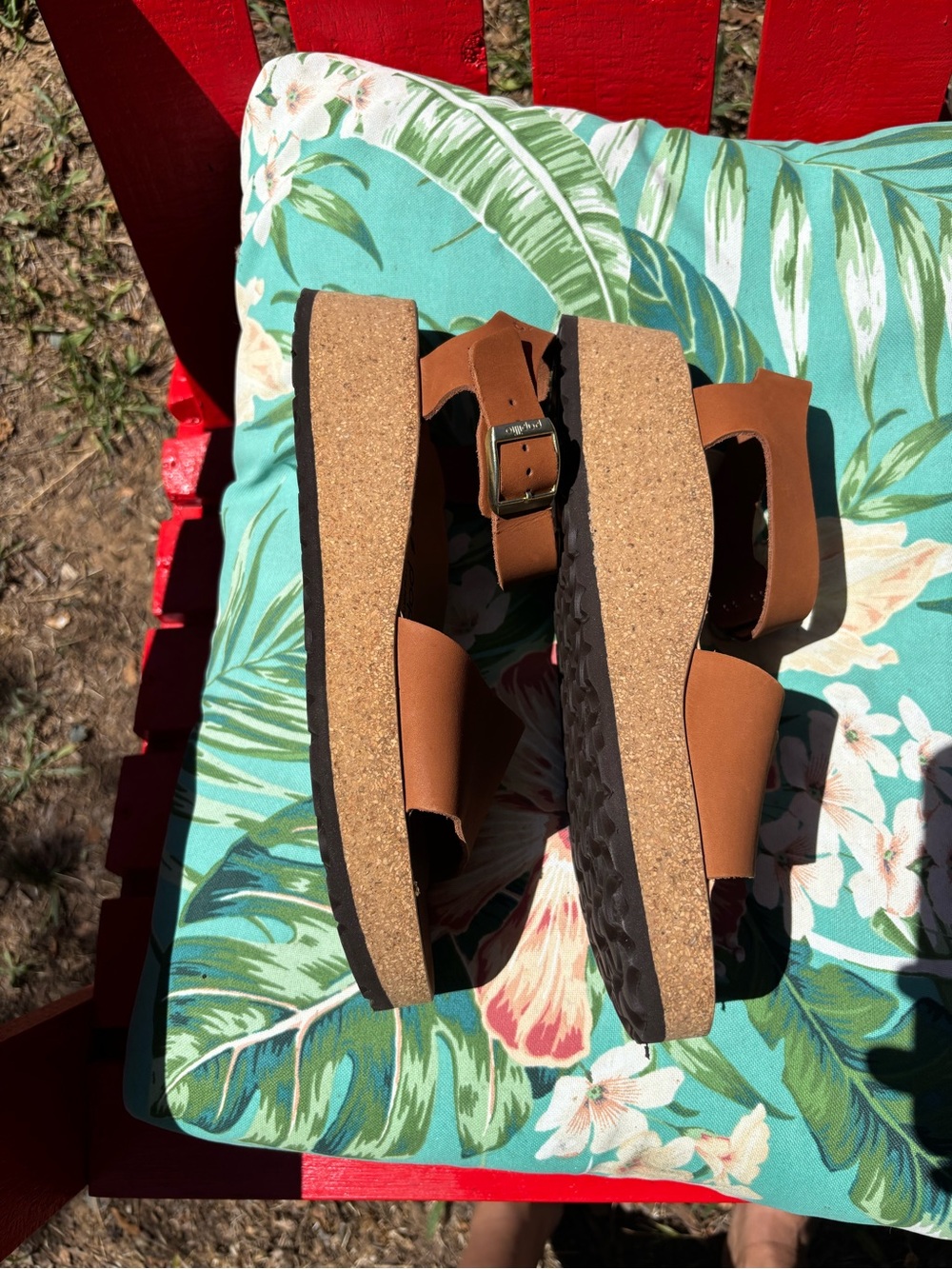 Papillio Glenda EU 40 pecan Leather Open-Toe Ankle-Strap Sandals - Picture 3 of 4